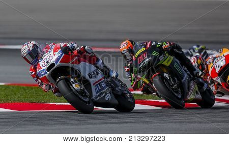 Andrea Dovizioso Of Italy And Ducati Team