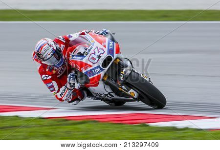 Andrea Dovizioso Of Italy And Ducati Team