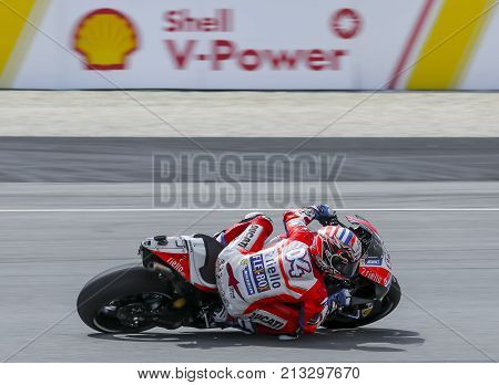 Andrea Dovizioso Of Italy And Ducati Team