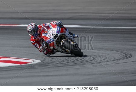 Andrea Dovizioso Of Italy And Ducati Team