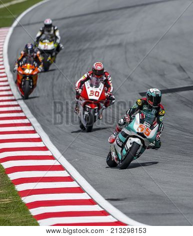 Petronas Raceline Malaysia Moto2 Rider, Hafizh Syahrin Of Malaysia