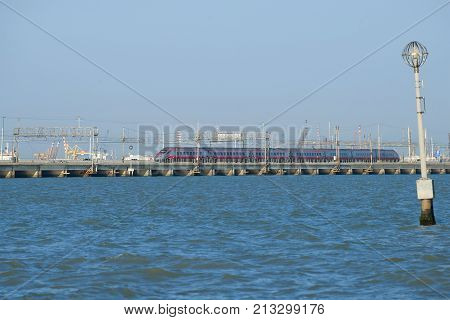 VENICE, ITALY - SEPTEMBER 26, 2017: High-speed train 