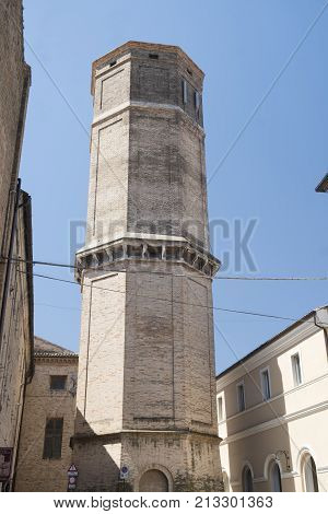 Recanati (Macerata Marches Italy): typical buildings of the historic town