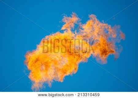 Combustion of associated petroleum gas.
Associated gas, is a form of natural gas which is found with deposits of petroleum.