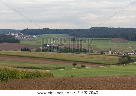 Haselbach and Neukirchen next to Schwandorf in bavaria picture taken a little mountain