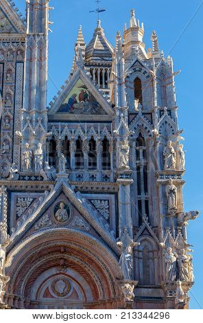Gargoyle on Cathedral of the Blessed Virgin. Siena. Tuscany. Italy