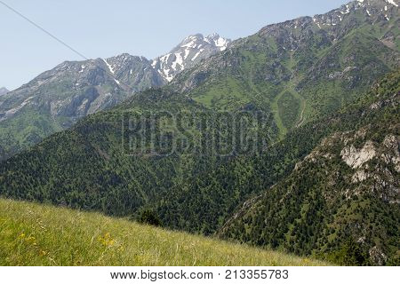 beautiful nature. Mountains in Kazakhstan . In the park in nature