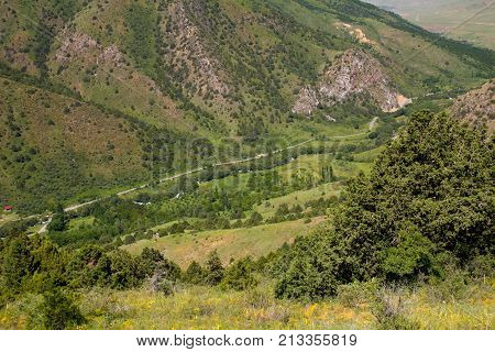 beautiful nature. Mountains in Kazakhstan . In the park in nature
