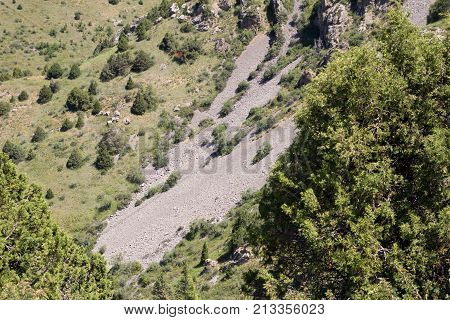 beautiful nature. Mountains in Kazakhstan . In the park in nature
