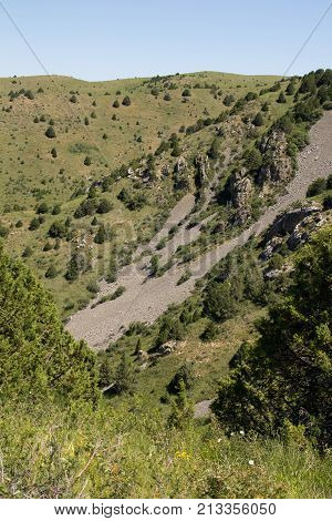 beautiful nature. Mountains in Kazakhstan . In the park in nature