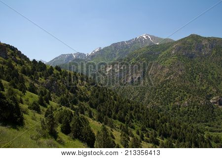beautiful nature. Mountains in Kazakhstan . In the park in nature