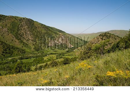 beautiful nature. Mountains in Kazakhstan . In the park in nature