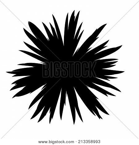 Black and White Flowers Silhouette, Spring and Valentines Day, Abstract Imprints Silhouettes of Meadow Chamomiles Artwork for Textiles, Fabrics