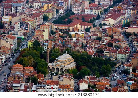 mosque in the middle of the city