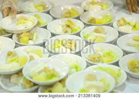 Wedding Party with Flower Decoration Wedding Meal, Assian Food Indonesia Food