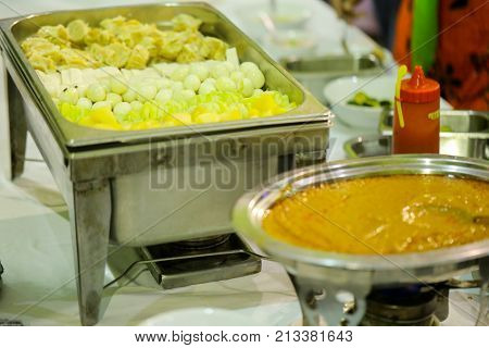 Wedding Party with Flower Decoration | Wedding Meal, Assian Food | Indonesia Food