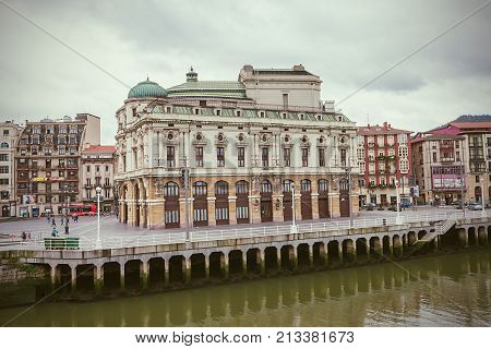BILBAO BASQUE COUNTRY SPAIN SEPTEMBER 2017: The Arriaga Theater.