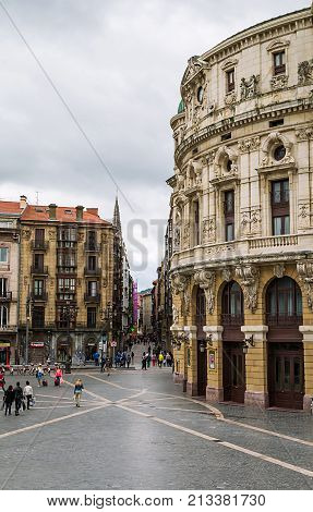 BILBAO BASQUE COUNTRY SPAIN SEPTEMBER 2017: The Arriaga Theater.