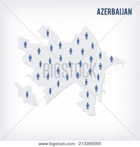 Vector People Map Of Azerbaijan . The Concept Of Population.