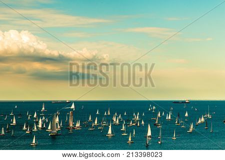 The Barcolana Regatta In The Gulf Of Trieste