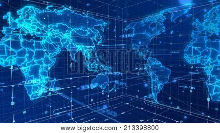 Computer Modeled News World Map