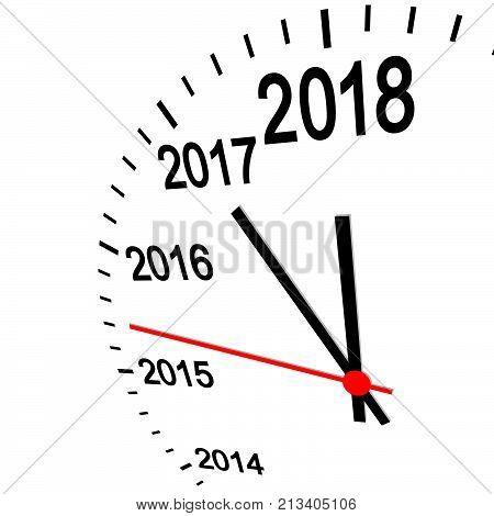 New Year 2018 Clock