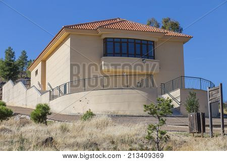Aliseda Spain - October 29 2017: Interpretation Centre of mine of La Pastora Aliseda Caceres Spain
