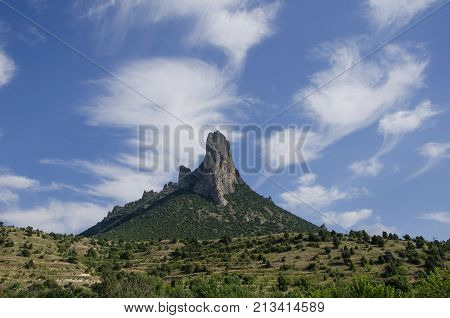 igh and steep rocky under cloudy blue skiesEskisehir/TURKEY