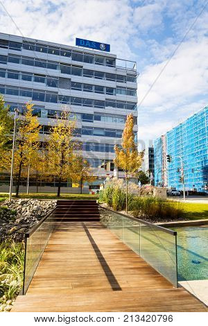 Prague, Czech Republic - October 14: D.a.s. Legal Expenses Insurance Trademark By Ergo Group From Ge