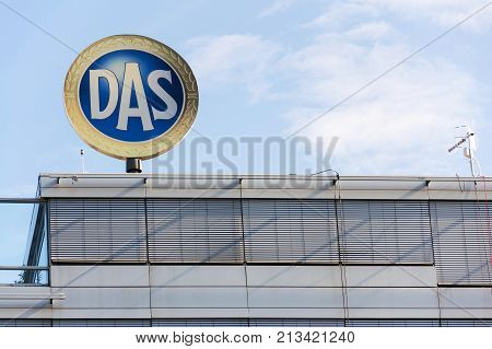Prague, Czech Republic - October 14: D.a.s. Legal Expenses Insurance Trademark By Ergo Group From Ge