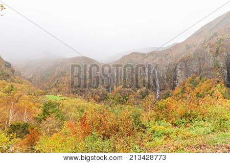 Fudodaki in autumn of Yonago Suzaka-shi Nagano PrefectureJapan.