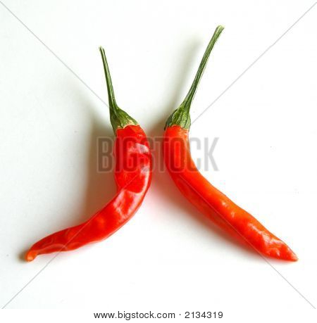 Dos pimientos rojos
