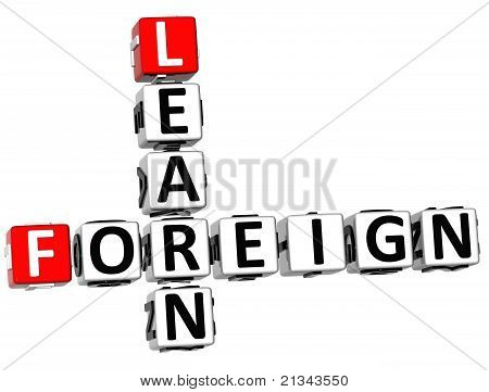 3D udenlandske lære krydsord