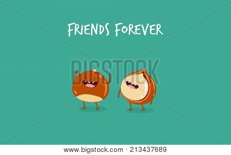 Vegan protein funny set of vector chatacters. Healsy food. vagalife