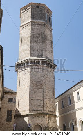 Recanati (Macerata Marches Italy): typical buildings of the historic town