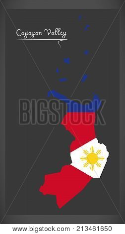 Cagayan Valley Map Of The Philippines With Philippine National Flag Illustration