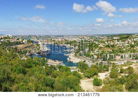 Views Of Seaside City Of Sebastopol, And The South Bay With Ships From The Height Of Bird Flight