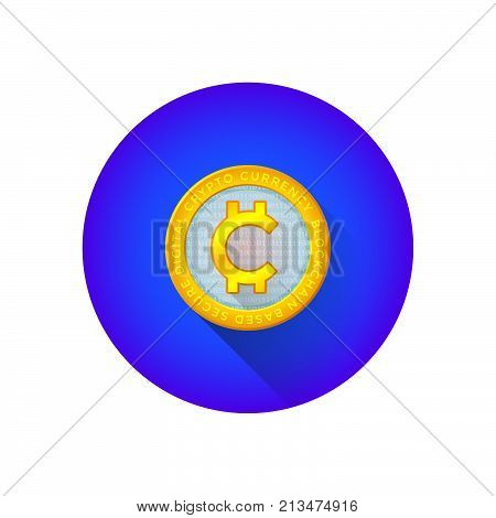 Vector Cryptocurrency Global Symbol Icon.