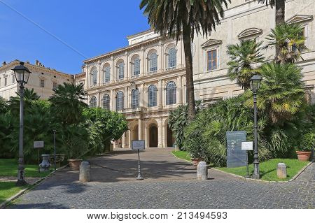 ROME ITALY - JUNE 29 2014: Barberini Palace Museum in Rome Italy.