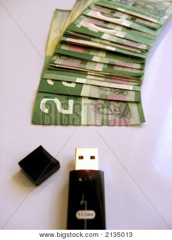 Clé USB et l'argent