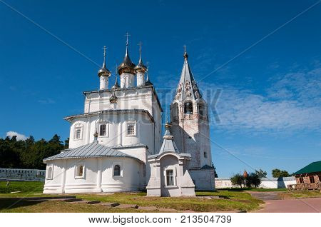 Holy Trinity Monastery of St. Nicholas on Puzhalova mountain in Gorokhovets in summer Russia