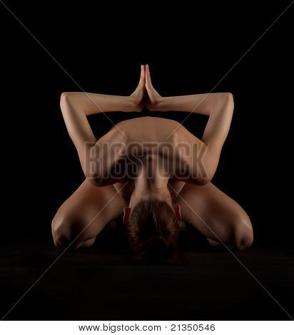 Geometric Posing Nude Girl