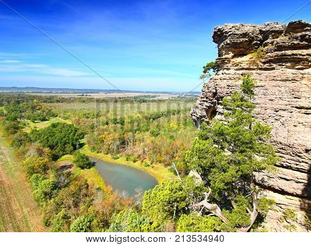 Inspiration Point provides a magnificent view of the Shawnee National Forest in southern Illinois