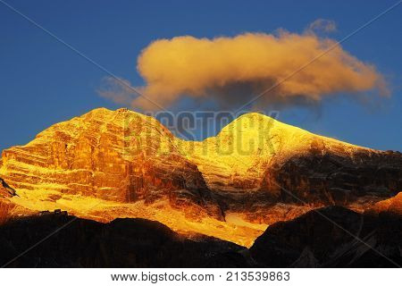 Alpine landscape in the Dolomites, Italy, Europe