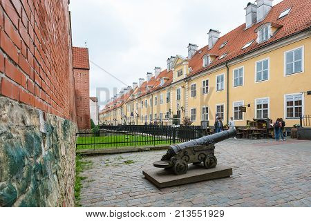 Torna Street Near Old Town Wall In Riga City