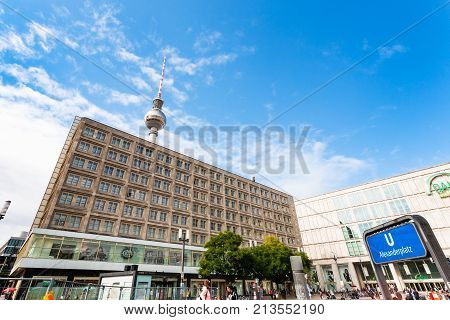 U-bahn Gate On Alexanderplatz Square In Berlin