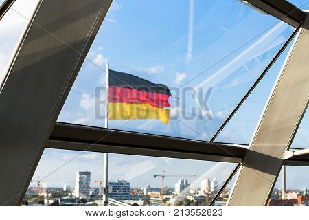 Glass Windows Of Reichstag Building In Berlin