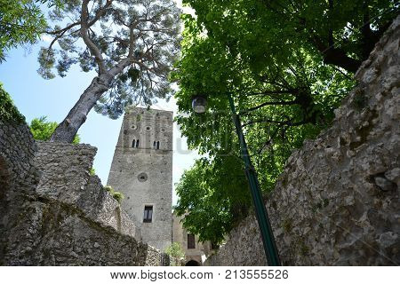 old high castle on top of mountain