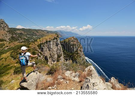 Woman In Mountain