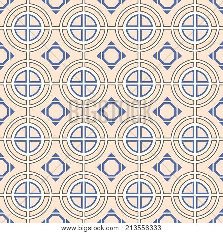 Abstract seamless pattern. Сeramic tiles. Geometric vector background.